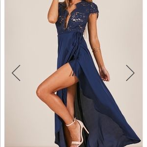 Kiss of true love showpo dress in midnight blue